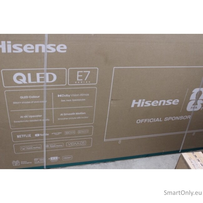 SALE OUT. Hisense 65E7Q 65" (164 cm) UHD QLED Smart TV | SALE OUT. Hisense UHD QLED Smart TV | 65E7Q | 65" | Smart TV | VIDAA OS | UHD | Black | DAMAGED PACKAGING 2