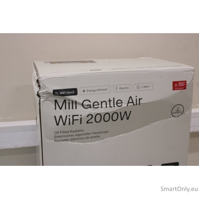 SALE OUT. | Mill | Heater | OIL2000WIFI3 GEN3 | Oil Filled Radiator | 2000 W | Number of power levels 3 | Suitable for rooms up to 24 m² | White/Black | DAMAGED PACKAGING 1 SALE OUT. | Mill | Heater | OIL2000WIFI3 GEN3 | Oil Filled Radiator | 2000 W | Number of power levels 3 | Suitable for rooms up to 24 m² | White/Black | DAMAGED PACKAGING 1
