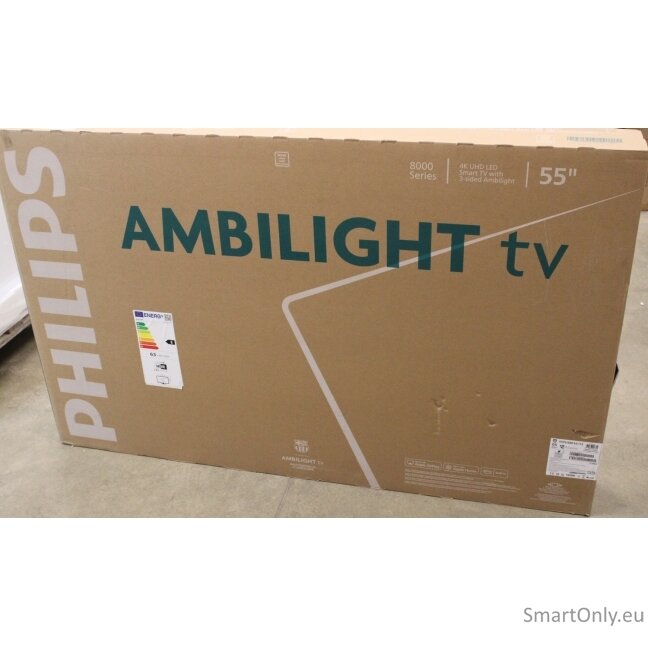 SALE OUT. Philips 55PUS8010/12 55" (139cm) LED 4K Ambilight TV | Philips 55PUS8010/12 | 55 | Smart TV | TITAN OS | UHD | Black | DAMAGED PACKAGING 2 SALE OUT. Philips 55PUS8010/12 55" (139cm) LED 4K Ambilight TV | Philips 55PUS8010/12 | 55 | Smart TV | TITAN OS | UHD | Black | DAMAGED PACKAGING 2