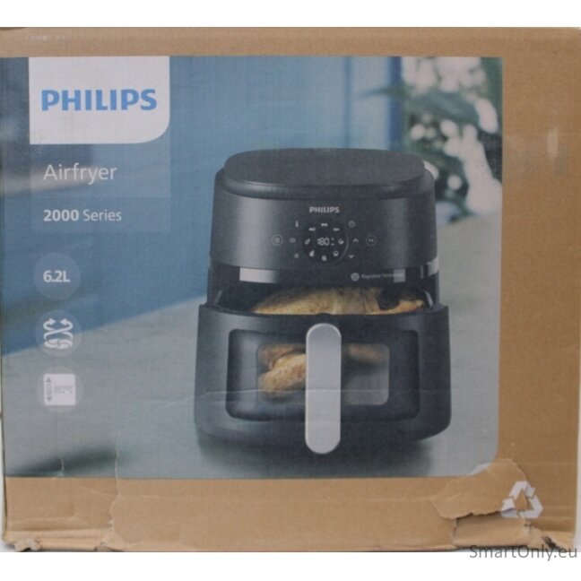SALE OUT. Philips NA231/00 Airfryer, 1700 W, Pan volume 6.2 L, Black, Silver | Philips | Airfryer | NA231/00 | Power 1700 W | Capacity 6.2 L | Black/Silver | DAMAGED PACKAGING | 24 month(s) 1