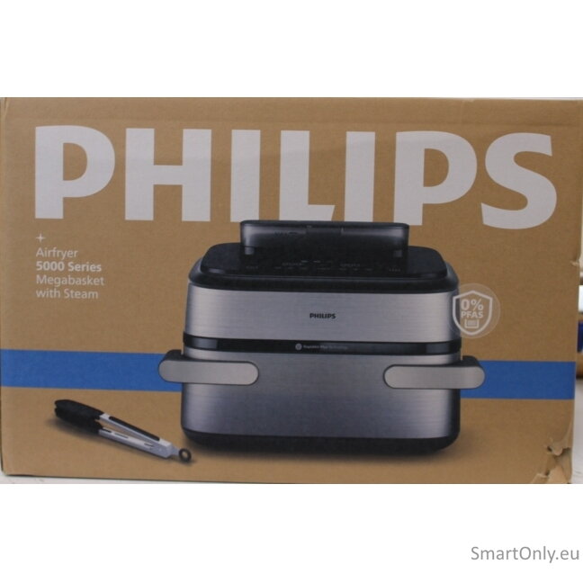 SALE OUT. Philips NA565/02 Airfryer with steam function, flexible Megabasket, 10 L, Silver/Black | Philips DAMAGED PACKAGING | 24 month(s) SALE OUT. Philips NA565/02 Airfryer with steam function, flexible Megabasket, 10 L, Silver/Black | Philips DAMAGED PACKAGING | 24 month(s)