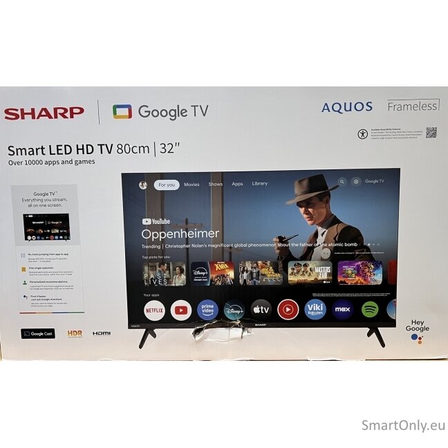 SALE OUT. Sharp 32HF2265E 32" (81cm) HD Ready Google TV | SALE OUT. Sharp 32HF2265E | 32 | Smart TV | Google TV | DAMAGED PACKAGING SALE OUT. Sharp 32HF2265E 32" (81cm) HD Ready Google TV | SALE OUT. Sharp 32HF2265E | 32 | Smart TV | Google TV | DAMAGED PACKAGING