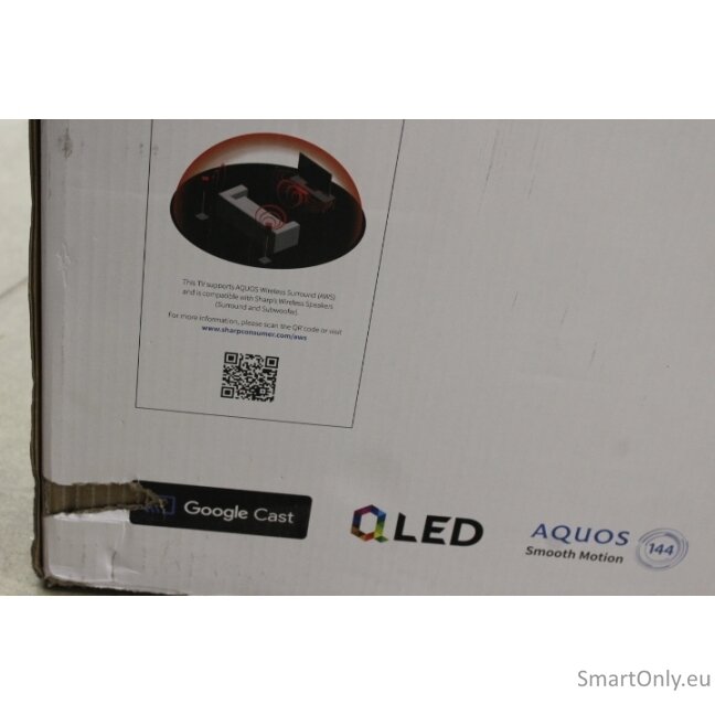 SALE OUT. Sharp 50HR7265E 50" (126cm) QLED 144Hz 4K Ultra HD Google TV, Dolby Vision, Dolby Atmos, Central Stand | SALE OUT. Sharp 50HR7265E | 50 | Smart TV | Google TV | Black | DAMAGED PACKAGING, SCRATCHED ON THE SCREEN 1 SALE OUT. Sharp 50HR7265E 50" (126cm) QLED 144Hz 4K Ultra HD Google TV, Dolby Vision, Dolby Atmos, Central Stand | SALE OUT. Sharp 50HR7265E | 50 | Smart TV | Google TV | Black | DAMAGED PACKAGING, SCRATCHED ON THE SCREEN 1