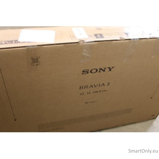 SALE OUT. Sony K55S35B Bravia 3 55" (139cm) 4K Ultra HD Smart Google D-LED TV | SALE OUT. | Sony K-55S3 | 55" (139 cm) | Android | UHD | Black | DAMAGED PACKAGING 2