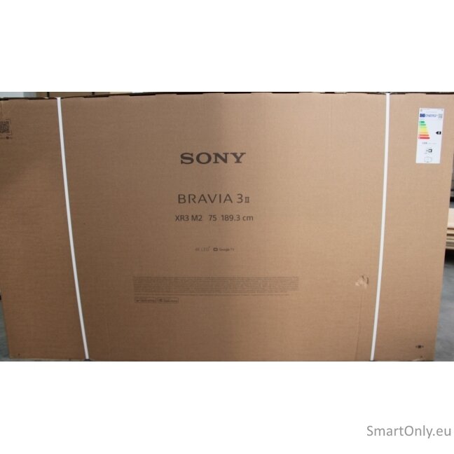 Sony Bravia 3 II | Smart TV | Smart TV | K-75XR3 | K-75XR35M2 | 75" | 189 cm | 189 cm | 4K UHD (2160p) | Google TV | DAMAGED PACKAGING 1 Sony Bravia 3 II | Smart TV | Smart TV | K-75XR3 | K-75XR35M2 | 75" | 189 cm | 189 cm | 4K UHD (2160p) | Google TV | DAMAGED PACKAGING 1