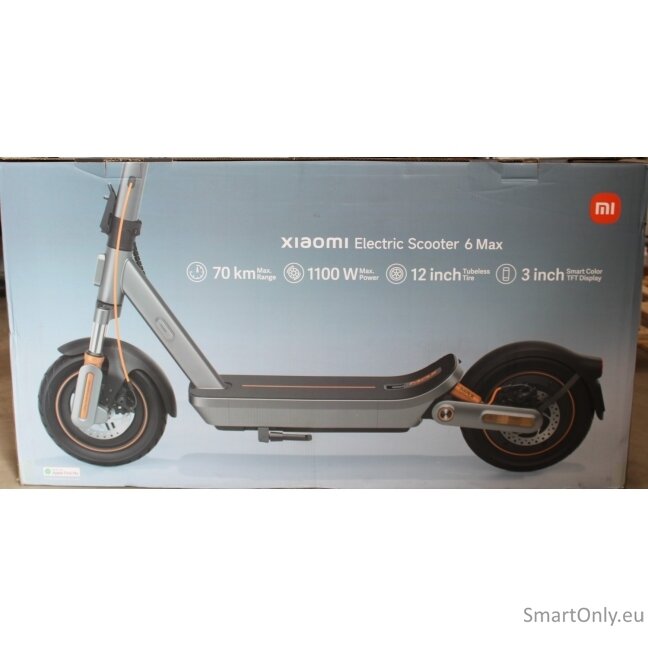 SALE OUT. Xiaomi Electric Scooter 6 Max GL | Xiaomi 24 month(s) | DAMAGED PACKAGING, PAINT AND BODY (NEAR SCREEN). MISSING INNER PACKAGING. ITEM IS SCRATCHED, DIRTY SALE OUT. Xiaomi Electric Scooter 6 Max GL | Xiaomi 24 month(s) | DAMAGED PACKAGING, PAINT AND BODY (NEAR SCREEN). MISSING INNER PACKAGING. ITEM IS SCRATCHED, DIRTY