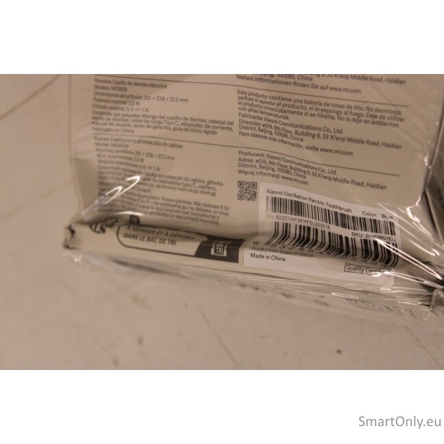 SALE OUT. Xiaomi Oscillation Electric Toothbrush, Blue | SALE OUT. Xiaomi Oscillation Electric Toothbrush | Rechargeable | For adults | Number of brush heads included 1 | Number of teeth brushing modes 3 | Blue | DAMAGED PACKAGING 2