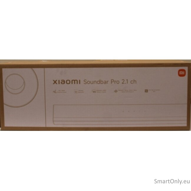 SALE OUT. Xiaomi Soundbar Pro 2.1 ch | Xiaomi Soundbar Pro 2.1 ch | Warranty 24 month(s) | 300 W | Bluetooth | Wireless connection | Black | DAMAGED PACKAGING, MISSING INNER PACKAGING. SCRATCHED AND DIRTY SALE OUT. Xiaomi Soundbar Pro 2.1 ch | Xiaomi Soundbar Pro 2.1 ch | Warranty 24 month(s) | 300 W | Bluetooth | Wireless connection | Black | DAMAGED PACKAGING, MISSING INNER PACKAGING. SCRATCHED AND DIRTY