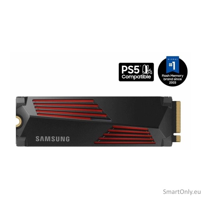 Samsung | 990 PRO with Heatsink | 2000 GB | SSD form factor M.2 2280 | Solid-state drive interface M.2 NVMe | Read speed 7450 MB/s | Write speed 6900 MB/s 7