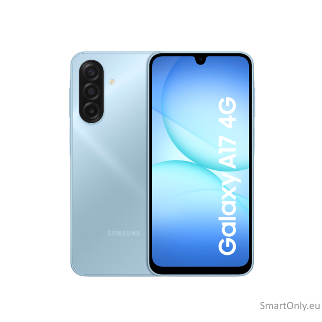 Samsung | Galaxy | A17 | Blue | 6.7 " | Super AMOLED | 1080 x 2340 pixels | Mediatek | Helio G99 | Internal RAM 4 GB | 128 GB | Dual SIM | MicroSD | 3G | 4G | Main camera resolution 50 MP | Secondary camera resolution 5 MP | Android | 5000 mAh 1 Samsung | Galaxy | A17 | Blue | 6.7 " | Super AMOLED | 1080 x 2340 pixels | Mediatek | Helio G99 | Internal RAM 4 GB | 128 GB | Dual SIM | MicroSD | 3G | 4G | Main camera resolution 50 MP | Secondary camera resolution 5 MP | Android | 5000 mAh 1
