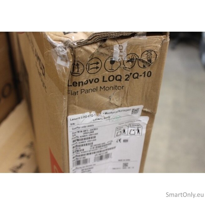 SALE OUT. Lenovo LOQ 27Q-10 27 inch Monitor | SALE OUT. | Lenovo | LOQ 27Q-10 | 27 " | IPS | QHD | 16:9 | 180 Hz | 0.5/1/2/3/4 ms | 2560 x 1440 pixels | 300 cd/m² | 2 | Grey | Warranty 36 month(s) | DAMAGED PACKAGING 1 SALE OUT. Lenovo LOQ 27Q-10 27 inch Monitor | SALE OUT. | Lenovo | LOQ 27Q-10 | 27 " | IPS | QHD | 16:9 | 180 Hz | 0.5/1/2/3/4 ms | 2560 x 1440 pixels | 300 cd/m² | 2 | Grey | Warranty 36 month(s) | DAMAGED PACKAGING 1