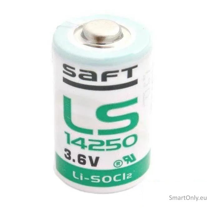 Saft LS14250 CR1/2 AA 3,6V 1200mAh ličio baterija 1 vnt. Saft LS14250 CR1/2 AA 3,6V 1200mAh ličio baterija 1 vnt.
