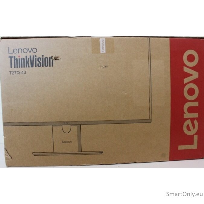 SALE OUT. Lenovo ThinkVision T27Q-40 27 2560x1440/HDMI/3Y Warranty | SALE OUT. Lenovo | T27Q-40 | 27 " | IPS | 16:9 | 120 Hz | 6 ms | 2560 x 1440 pixels | 350 cd/m² | HDMI ports quantity 1 | Eclipse Black | Warranty 36 month(s) | DAMAGED PACKAGING SALE OUT. Lenovo ThinkVision T27Q-40 27 2560x1440/HDMI/3Y Warranty | SALE OUT. Lenovo | T27Q-40 | 27 " | IPS | 16:9 | 120 Hz | 6 ms | 2560 x 1440 pixels | 350 cd/m² | HDMI ports quantity 1 | Eclipse Black | Warranty 36 month(s) | DAMAGED PACKAGING