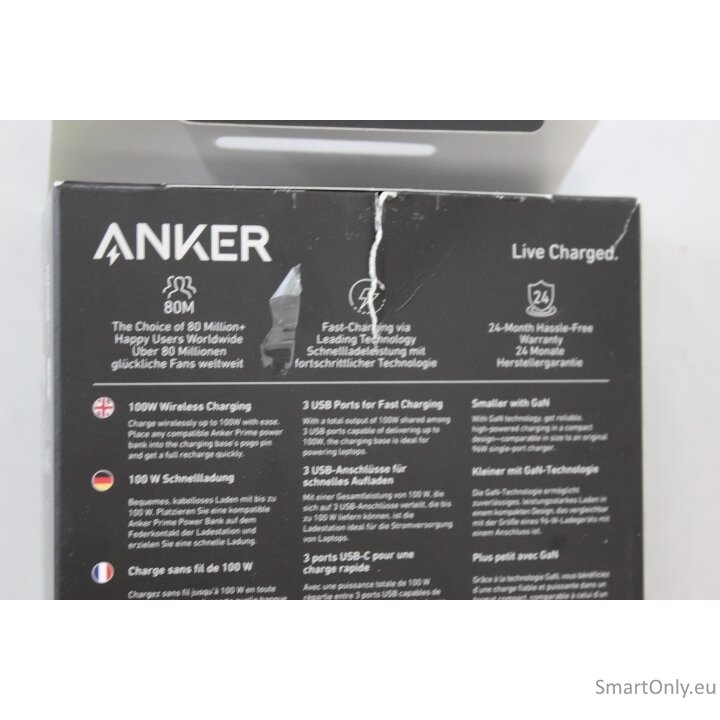 SALE OUT. Anker Prime Charging Base for Power Bank, 100W | A1902311 | Black | UNPACKED, DAMAGED PACKAGING, SCRATCHED 2 SALE OUT. Anker Prime Charging Base for Power Bank, 100W | A1902311 | Black | UNPACKED, DAMAGED PACKAGING, SCRATCHED 2