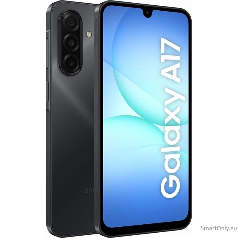 Samsung | Galaxy | A17 | Black | 6.7 " | Super AMOLED | 1080 x 2340 pixels | Mediatek | Helio G99 | Internal RAM 4 GB | 128 GB | Dual SIM | microSD | 4G | Main camera resolution 50 MP | Secondary camera resolution 5 MP | Android | 15 | 5000 mAh 1 Samsung | Galaxy | A17 | Black | 6.7 " | Super AMOLED | 1080 x 2340 pixels | Mediatek | Helio G99 | Internal RAM 4 GB | 128 GB | Dual SIM | microSD | 4G | Main camera resolution 50 MP | Secondary camera resolution 5 MP | Android | 15 | 5000 mAh 1