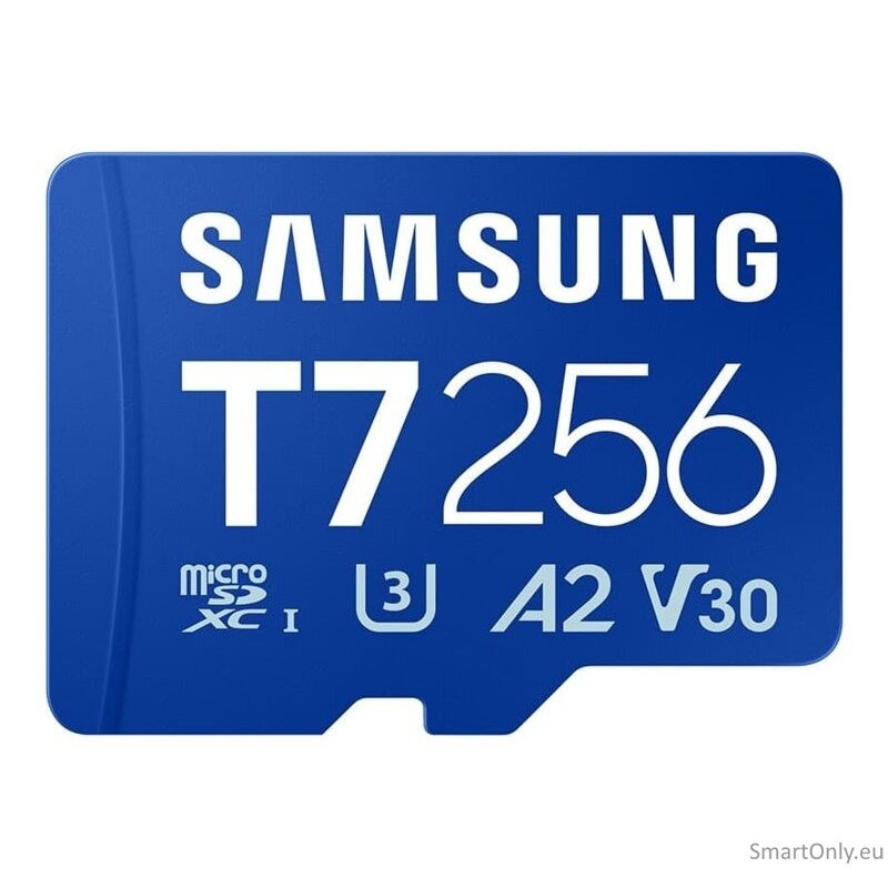 Samsung MicroSD card | T7 | 256 GB | microSDXC | Flash memory class U3, V30, A2 3 Samsung MicroSD card | T7 | 256 GB | microSDXC | Flash memory class U3, V30, A2 3