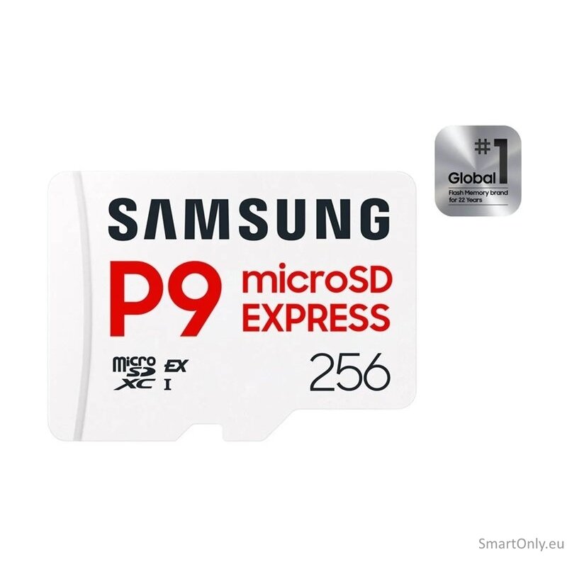 Samsung P9 Express | MicroSD Card | 256 GB | microSDXC | Flash memory class U3, V30, A1 2 Samsung P9 Express | MicroSD Card | 256 GB | microSDXC | Flash memory class U3, V30, A1 2