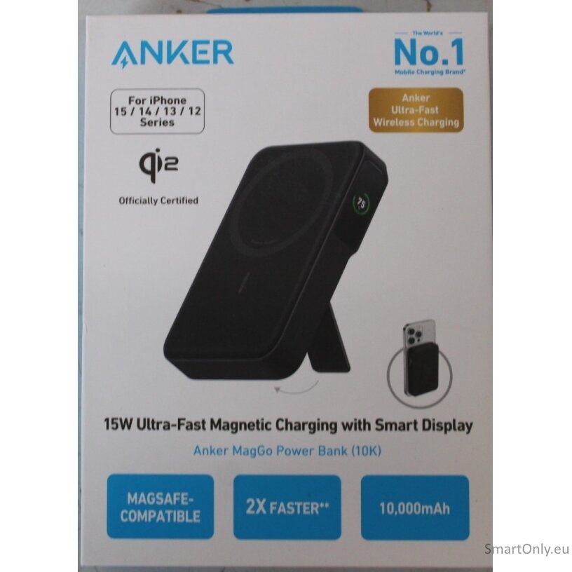 SALE OUT. | Anker 633 Magnetic Wireless Power Bank with 27W USB C port | A1654G11 | 10000 mAh | Black | DEMO SALE OUT. | Anker 633 Magnetic Wireless Power Bank with 27W USB C port | A1654G11 | 10000 mAh | Black | DEMO