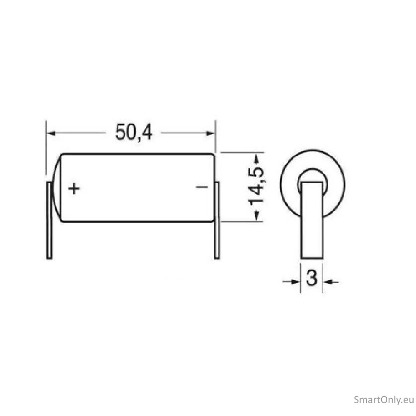 Saft LS14500 AA 3,6V 2600mAh +U ličio baterija 1 vnt. 1