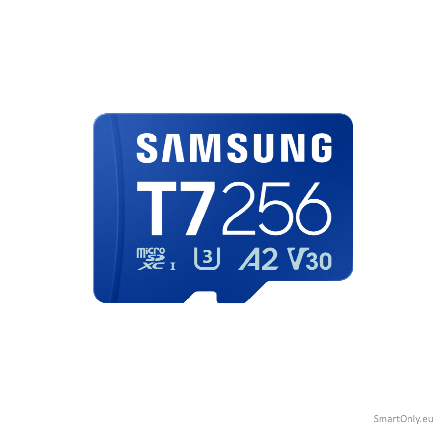 Samsung MicroSD card | T7 | 256 GB | microSDXC | Flash memory class U3, V30, A2 Samsung MicroSD card | T7 | 256 GB | microSDXC | Flash memory class U3, V30, A2