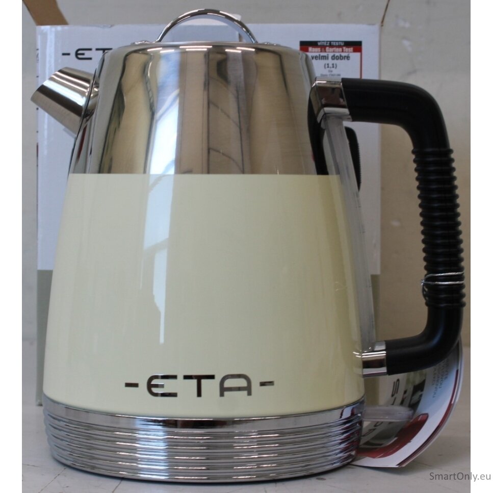 SALE OUT. ETA ETA918690040 Storio Kettle, Power 2150 W, Capacity 1.7 L, Stainless steel, Beige | SALE OUT. ETA | Storio Kettle | ETA918690040 | Standard | 2150 W | 1.7 L | Stainless steel | 360° rotational base | Beige | USED 1