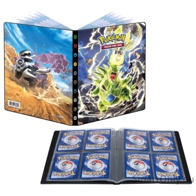 Scarlet and Violet Tyranitar and Revavroom  4 kišenių albumas Pokémon kortelėms Ultra Pro