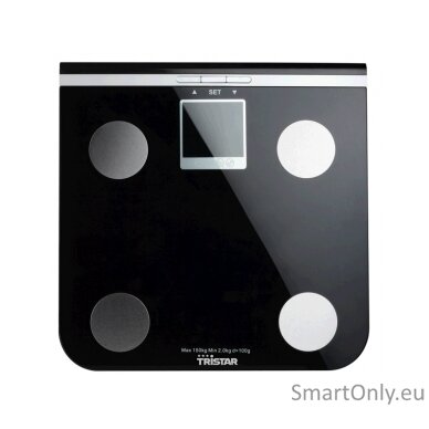 Scales Tristar Maximum weight (capacity) 150 kg, Accuracy 100 g, Memory function, 10 user(s), Black 1