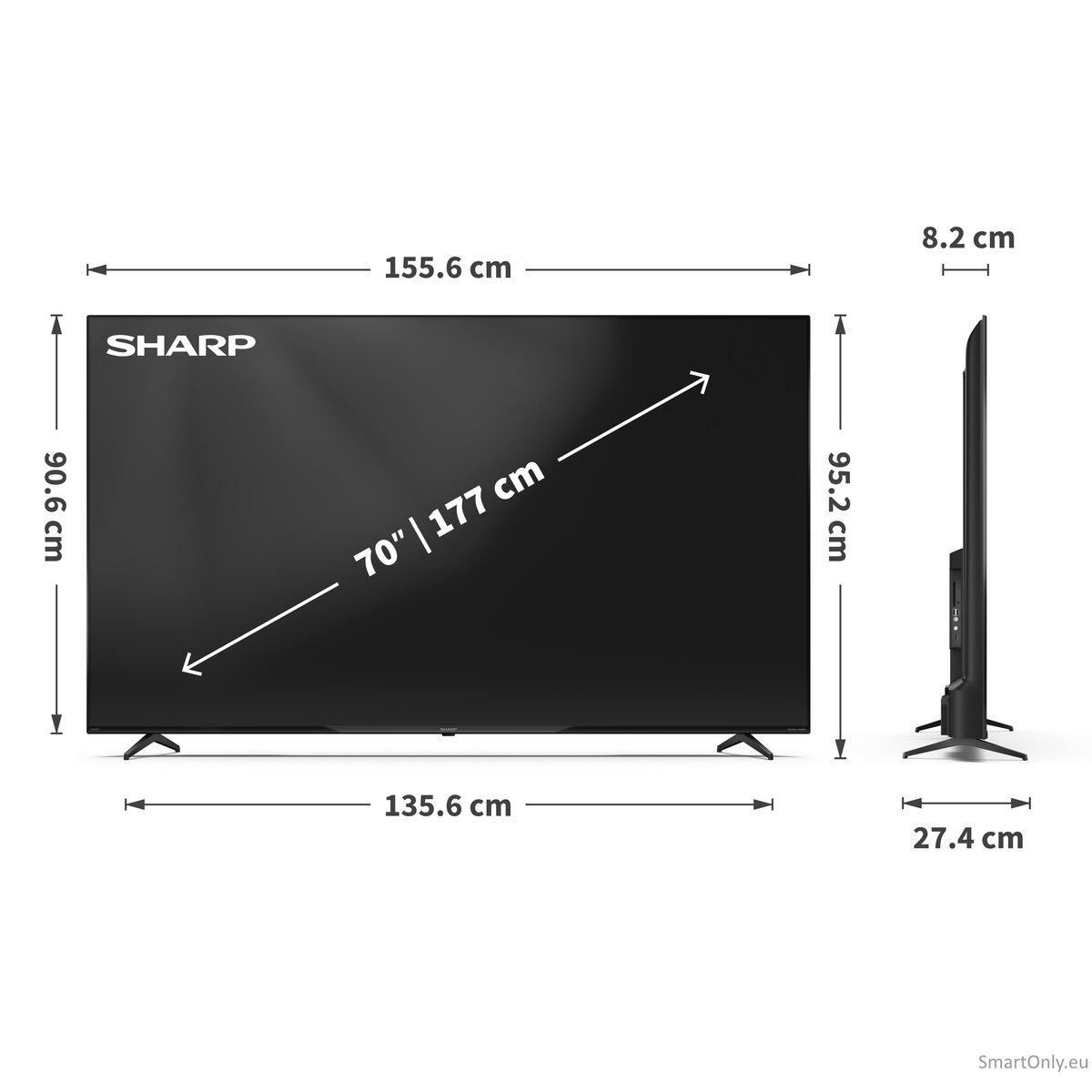 Sharp 70HP5265E | 70 | Smart TV | Google TV | UHD 7 Sharp 70HP5265E | 70 | Smart TV | Google TV | UHD 7