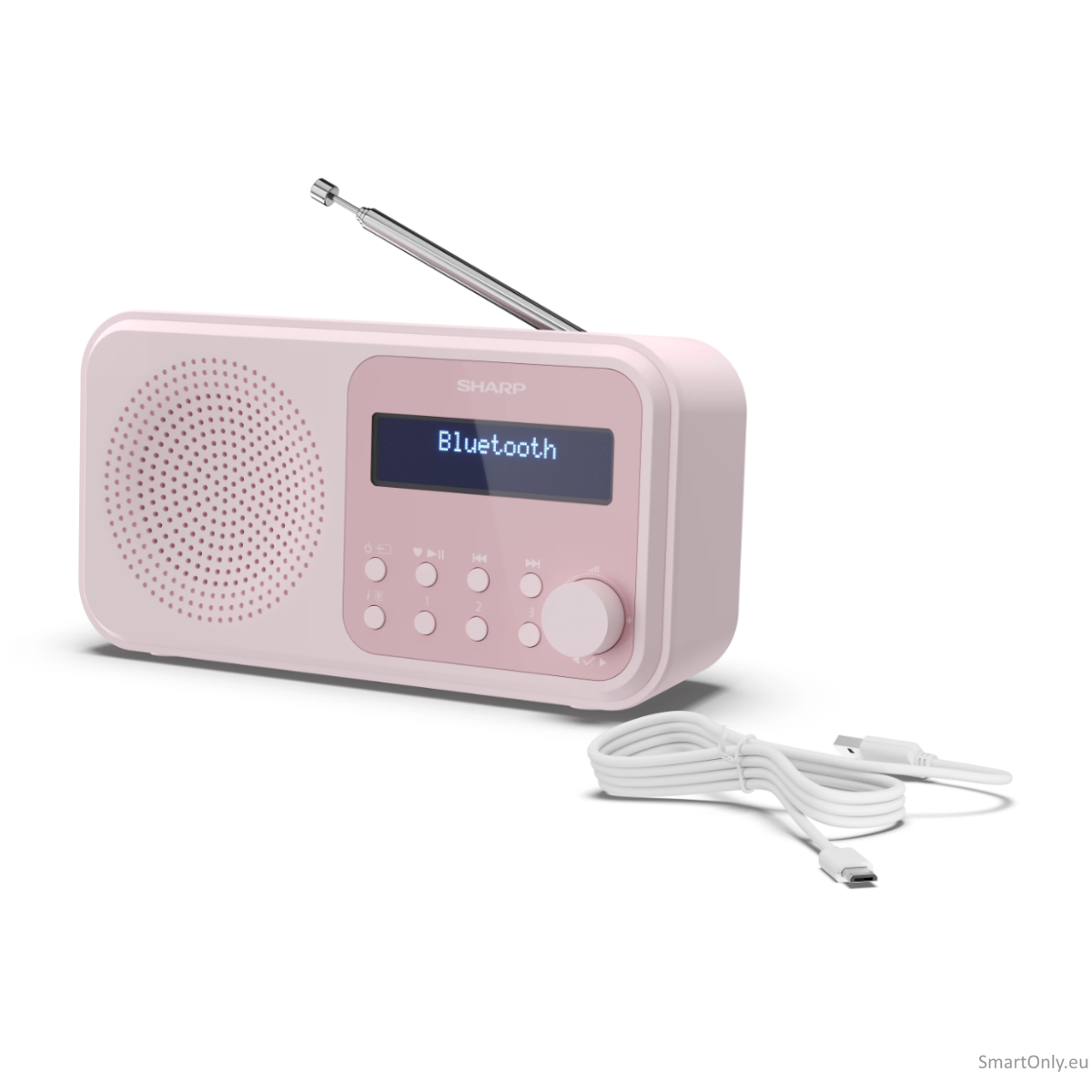 Sharp DR-P420(PK) Tokyo Portable Digital Radio, FM/DAB/DAB+, Bluetooth 5.0, USB or Battery Powered, Pink Sharp 3 Sharp DR-P420(PK) Tokyo Portable Digital Radio, FM/DAB/DAB+, Bluetooth 5.0, USB or Battery Powered, Pink Sharp 3