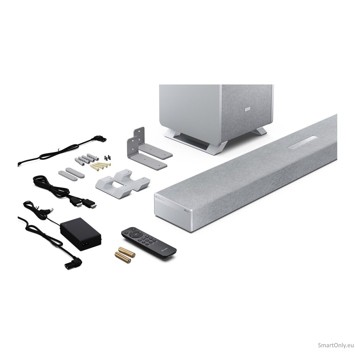 Sharp HT-SBW53121(SL) Q 3.1.2 Dolby Atmos/ DTS:X Soundbar with Wireless Subwoofer, Silver | Sharp 12