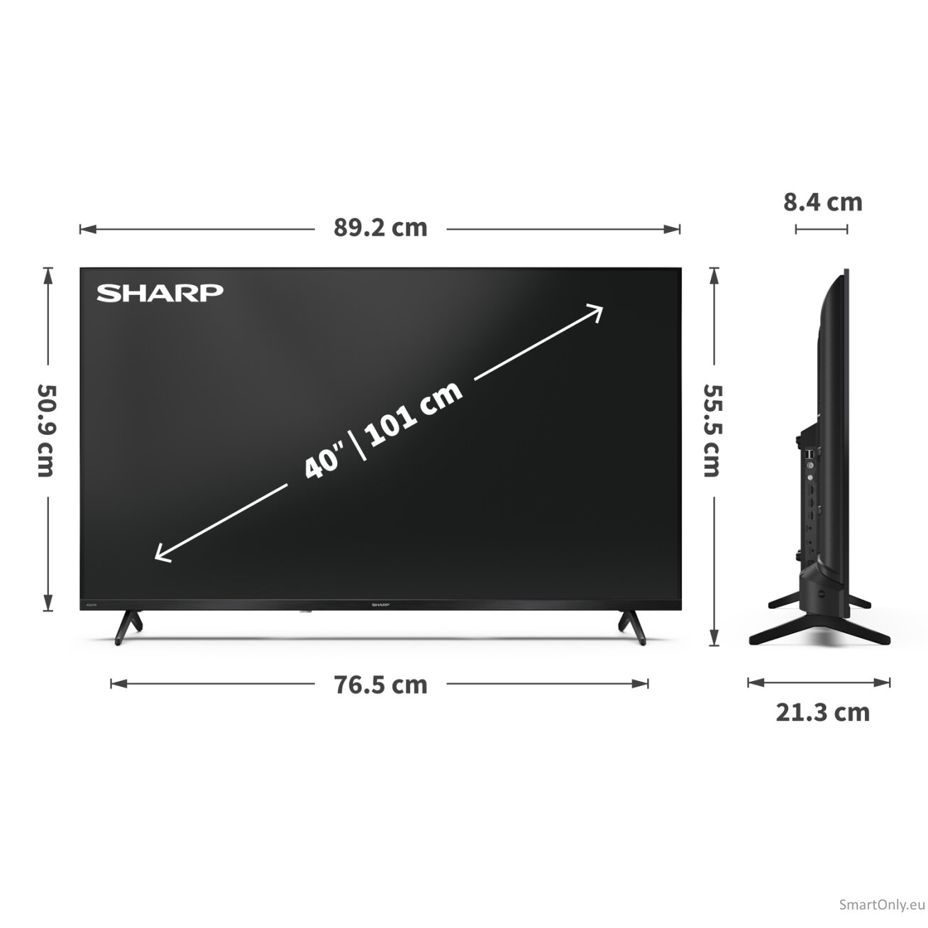 Sharp | 40HF3265E | 40 | Smart TV | Google TV 8 Sharp | 40HF3265E | 40 | Smart TV | Google TV 8