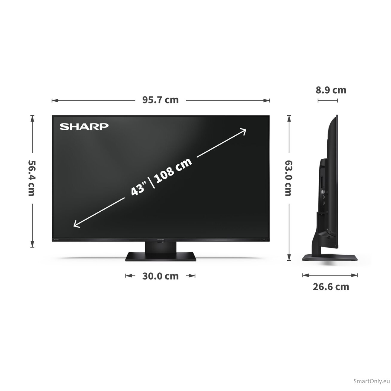 Sharp 43HR7265E 43" (108cm) 4K Ultra HD QLED Google TV | Sharp 4 Sharp 43HR7265E 43" (108cm) 4K Ultra HD QLED Google TV | Sharp 4