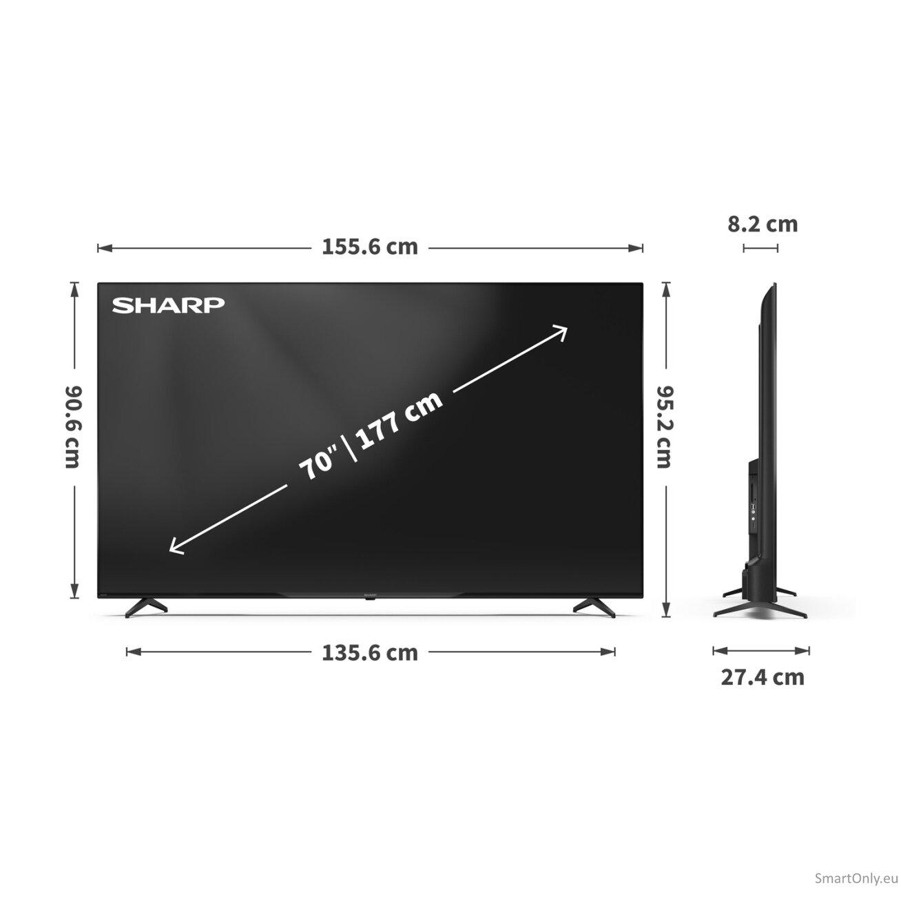 Sharp 70HL4265E 70" (178cm) 4K Ultra HD LED Google TV | Sharp 4 Sharp 70HL4265E 70" (178cm) 4K Ultra HD LED Google TV | Sharp 4
