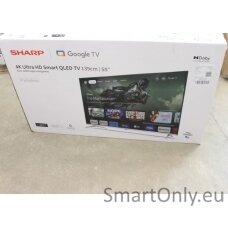 Sharp 55GP6260E | 55" (139cm) | Smart TV | Google TV | 4K UHD QLED | DAMAGED PACKAGING, USED AS DEMO, MOUNTING MARKS