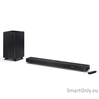 Sharp HT-SBW53121(BK) Q 3.1.2 Dolby Atmos/ DTS:X Soundbar with Wireless Subwoofer, Black | Sharp Sharp HT-SBW53121(BK) Q 3.1.2 Dolby Atmos/ DTS:X Soundbar with Wireless Subwoofer, Black | Sharp