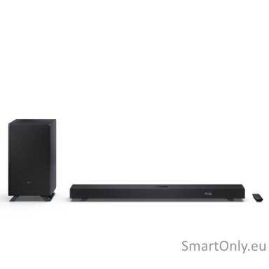Sharp HT-SBW53121(BK) Q 3.1.2 Dolby Atmos/ DTS:X Soundbar with Wireless Subwoofer, Black | Sharp Sharp HT-SBW53121(BK) Q 3.1.2 Dolby Atmos/ DTS:X Soundbar with Wireless Subwoofer, Black | Sharp