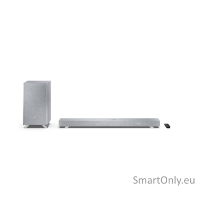 Sharp HT-SBW53121(SL) Q 3.1.2 Dolby Atmos/ DTS:X Soundbar with Wireless Subwoofer, Silver | Sharp Sharp HT-SBW53121(SL) Q 3.1.2 Dolby Atmos/ DTS:X Soundbar with Wireless Subwoofer, Silver | Sharp