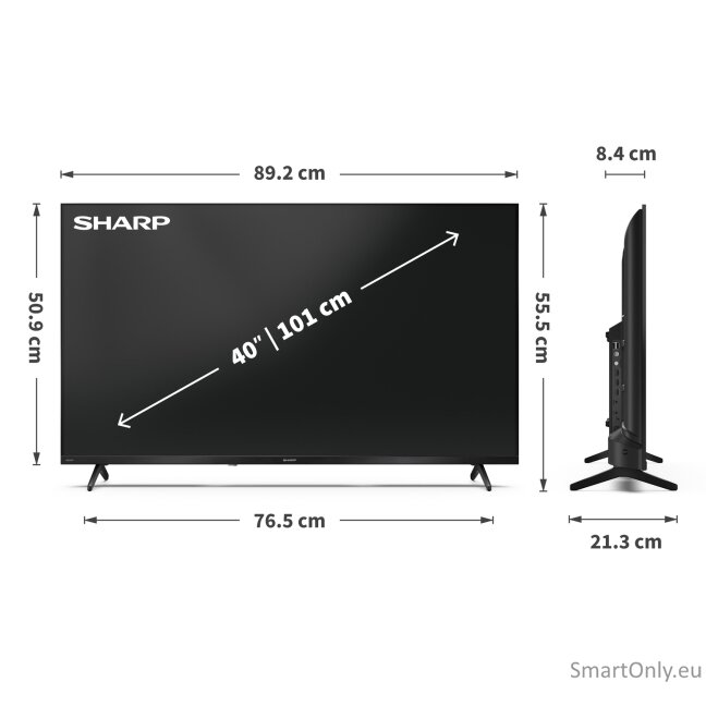 Sharp | 40HF3265E | 40 | Smart TV | Google TV 8