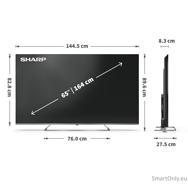 Sharp 4K Ultra HD QLED MiniLED TV | 65JP7265E | 55 | Smart TV | Google TV | UHD 4 Sharp 4K Ultra HD QLED MiniLED TV | 65JP7265E | 55 | Smart TV | Google TV | UHD 4