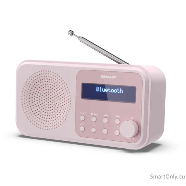 Sharp DR-P420(PK) Tokyo Portable Digital Radio, FM/DAB/DAB+, Bluetooth 5.0, USB or Battery Powered, Pink Sharp Sharp DR-P420(PK) Tokyo Portable Digital Radio, FM/DAB/DAB+, Bluetooth 5.0, USB or Battery Powered, Pink Sharp