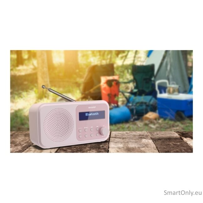 Sharp DR-P420(PK) Tokyo Portable Digital Radio, FM/DAB/DAB+, Bluetooth 5.0, USB or Battery Powered, Pink Sharp 12 Sharp DR-P420(PK) Tokyo Portable Digital Radio, FM/DAB/DAB+, Bluetooth 5.0, USB or Battery Powered, Pink Sharp 12