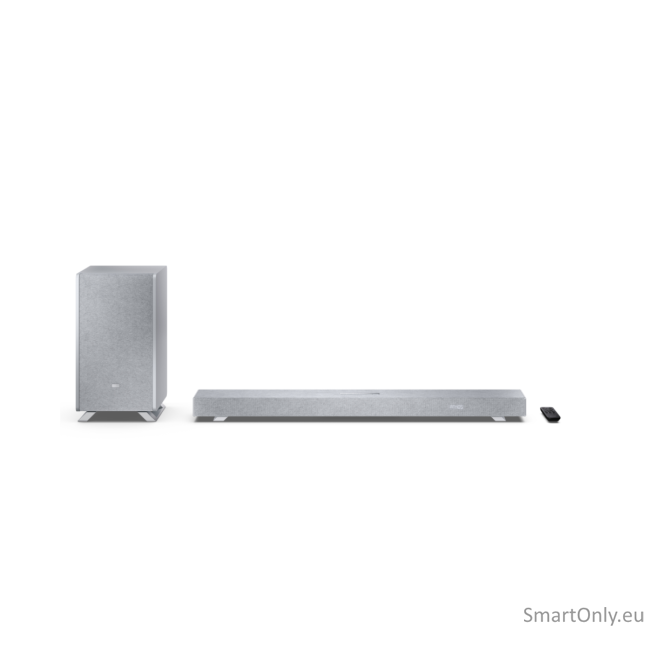 Sharp HT-SBW53121(SL) Q 3.1.2 Dolby Atmos/ DTS:X Soundbar with Wireless Subwoofer, Silver | Sharp