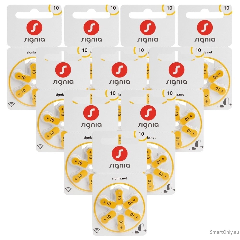 Signia 10 PR70 6BL Hearing batteries 60 pcs Signia 10 PR70 6BL Hearing batteries 60 pcs