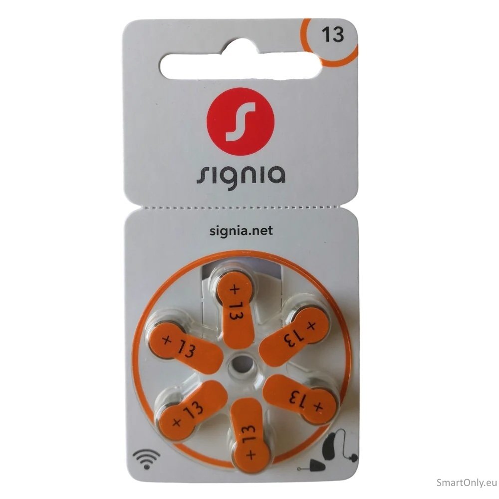 Signia 13 PR48 6BL Hearing batteries 6 pcs