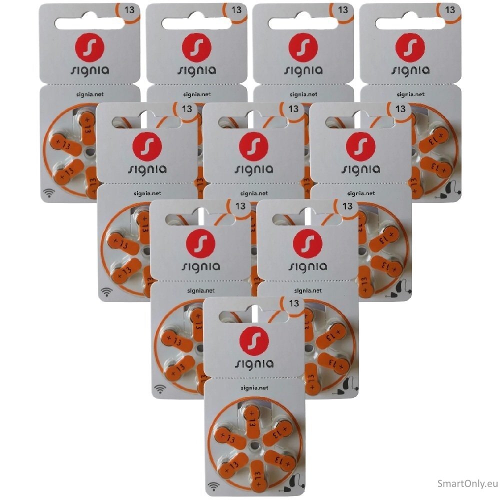 Signia 13 PR48 6BL Hearing batteries 60 pcs Signia 13 PR48 6BL Hearing batteries 60 pcs