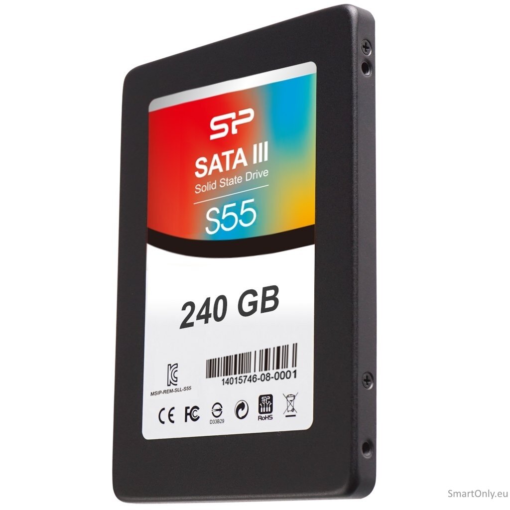 Silicon Power | Slim S55 | 240 GB | Solid-state drive interface SATA | Read speed 550 MB/s | Write speed 450 MB/s 1 Silicon Power | Slim S55 | 240 GB | Solid-state drive interface SATA | Read speed 550 MB/s | Write speed 450 MB/s 1