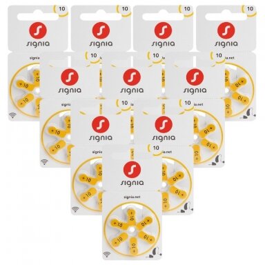 Signia 10 PR70 6BL Hearing batteries 60 pcs Signia 10 PR70 6BL Hearing batteries 60 pcs