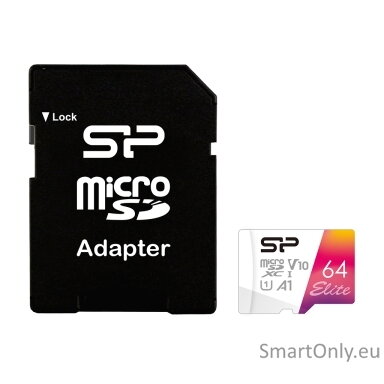 Silicon Power | microSDHC UHS-I Memory Card | Elite | 64 GB | microSDHC/SDXC | Flash memory class 10 Silicon Power | microSDHC UHS-I Memory Card | Elite | 64 GB | microSDHC/SDXC | Flash memory class 10