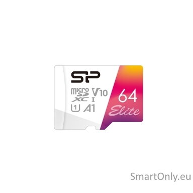Silicon Power | microSDHC UHS-I Memory Card | Elite | 64 GB | microSDHC/SDXC | Flash memory class 10 Silicon Power | microSDHC UHS-I Memory Card | Elite | 64 GB | microSDHC/SDXC | Flash memory class 10