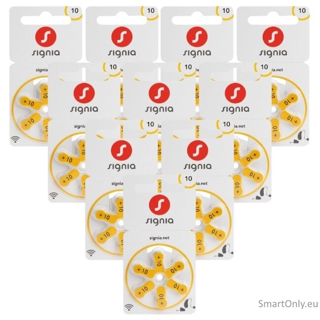 Signia 10 PR70 6BL Hearing batteries 60 pcs Signia 10 PR70 6BL Hearing batteries 60 pcs